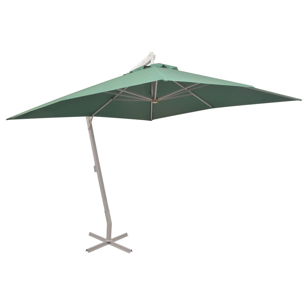 Zweefparasol met aluminium paal 300x300 cm groen