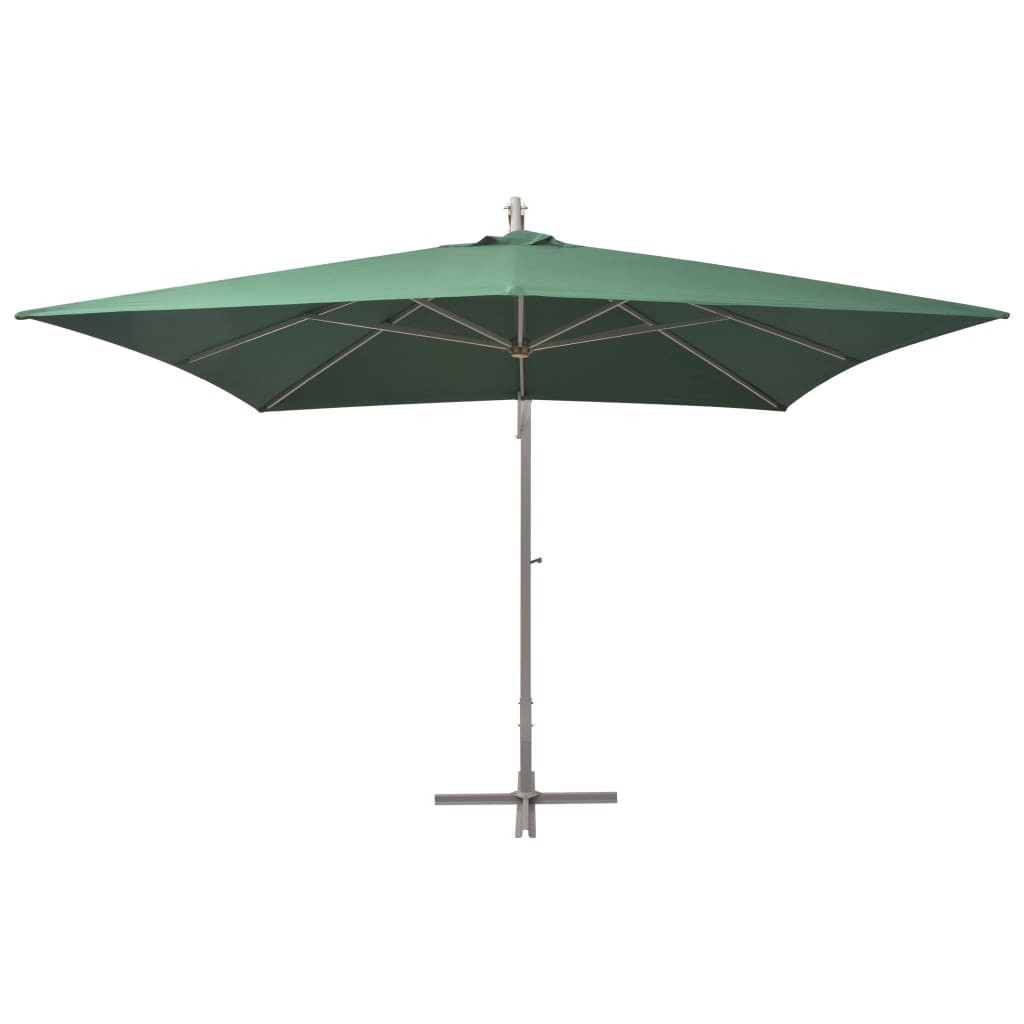 Zweefparasol met aluminium paal 300x300 cm groen