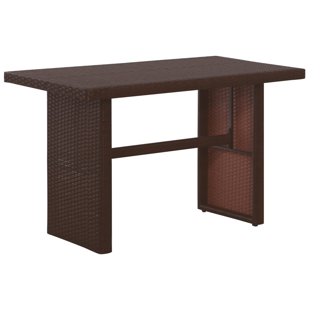 3-delige Bistroset met kussens poly rattan bruin