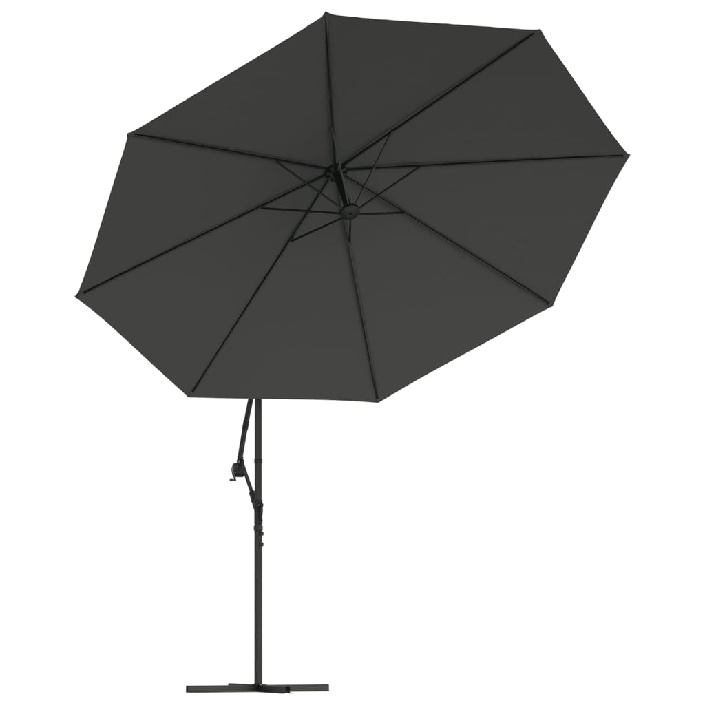 Zweefparasol met aluminium paal 350 cm antracietkleurig