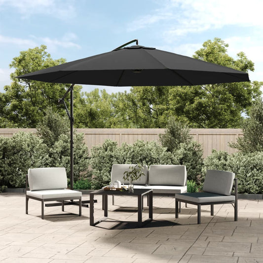 Zweefparasol met aluminium paal 350 cm antracietkleurig