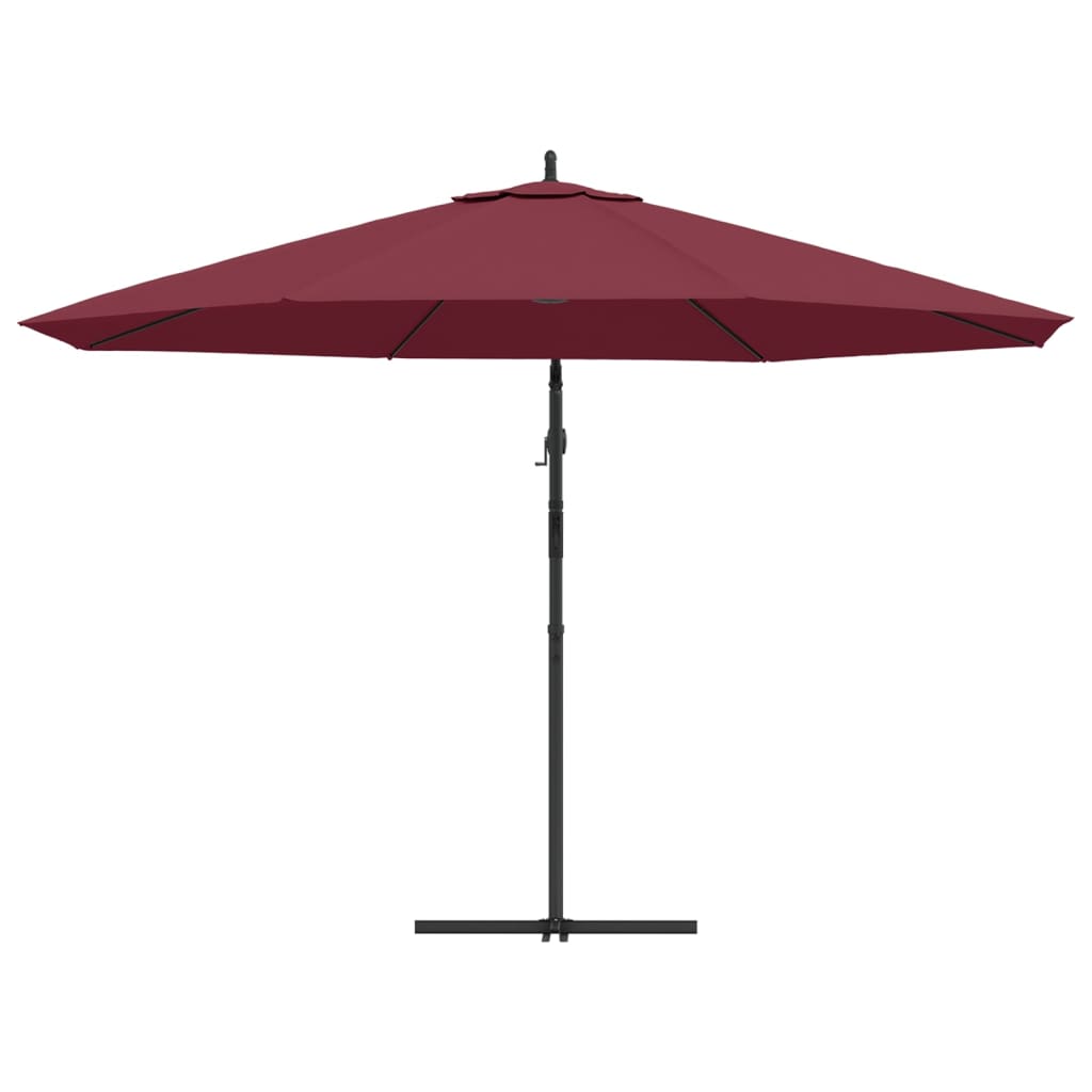 Zweefparasol met aluminium paal 350 cm bordeauxrood