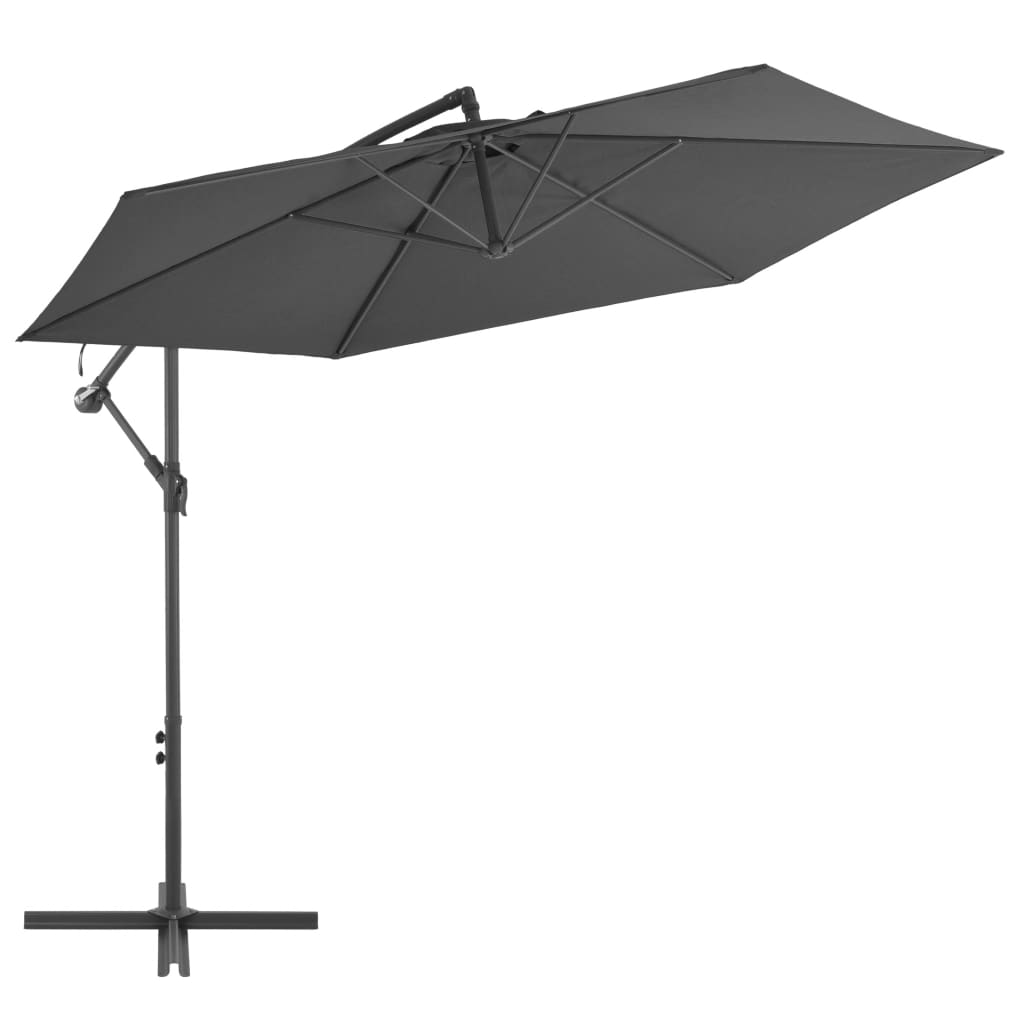 Zweefparasol met aluminium paal 300 cm antracietkleurig