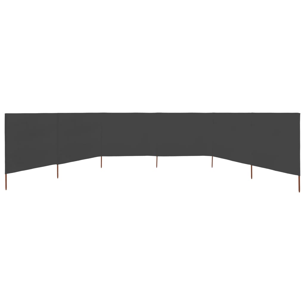 Windscherm 6-panelen 800x80 cm stof grijs