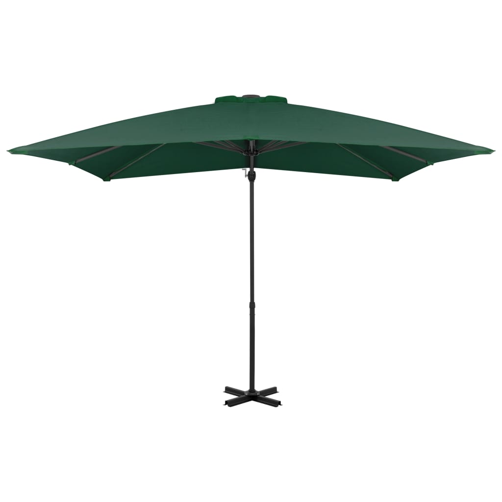 Zweefparasol met aluminium paal 250x250 cm groen