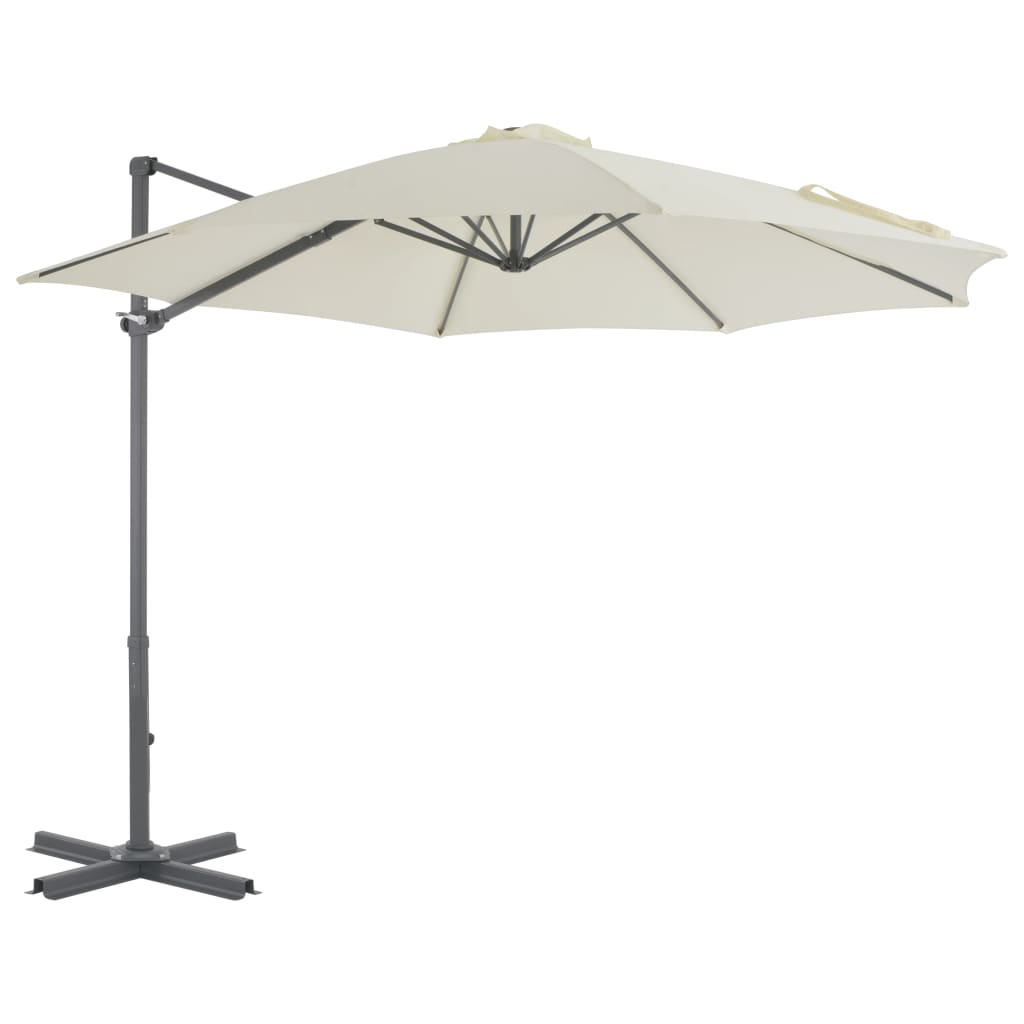 Zweefparasol met aluminium paal 300 cm zandkleurig