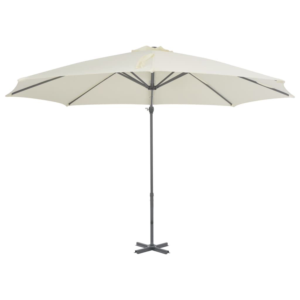 Zweefparasol met aluminium paal 300 cm zandkleurig