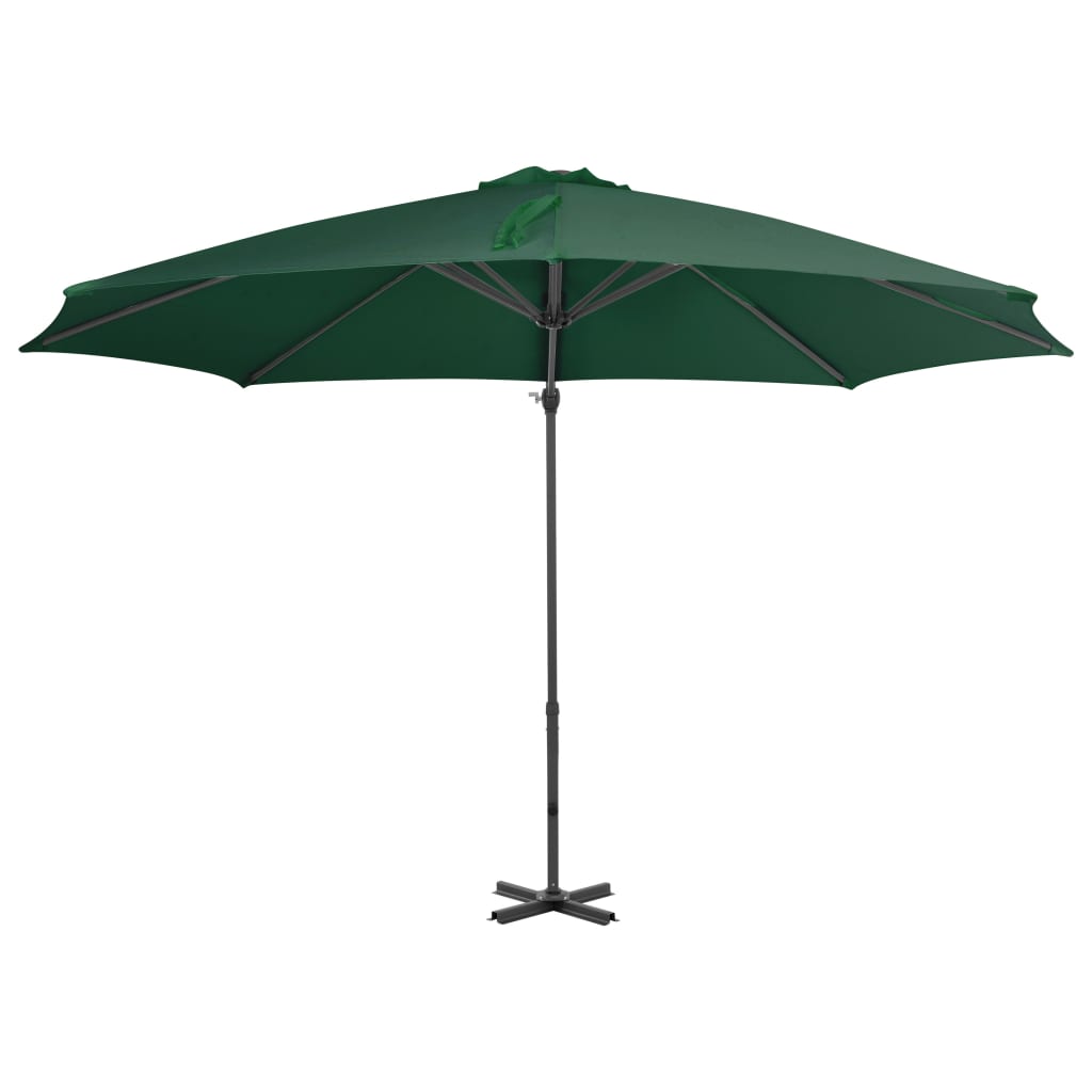 Zweefparasol met aluminium paal 300 cm groen