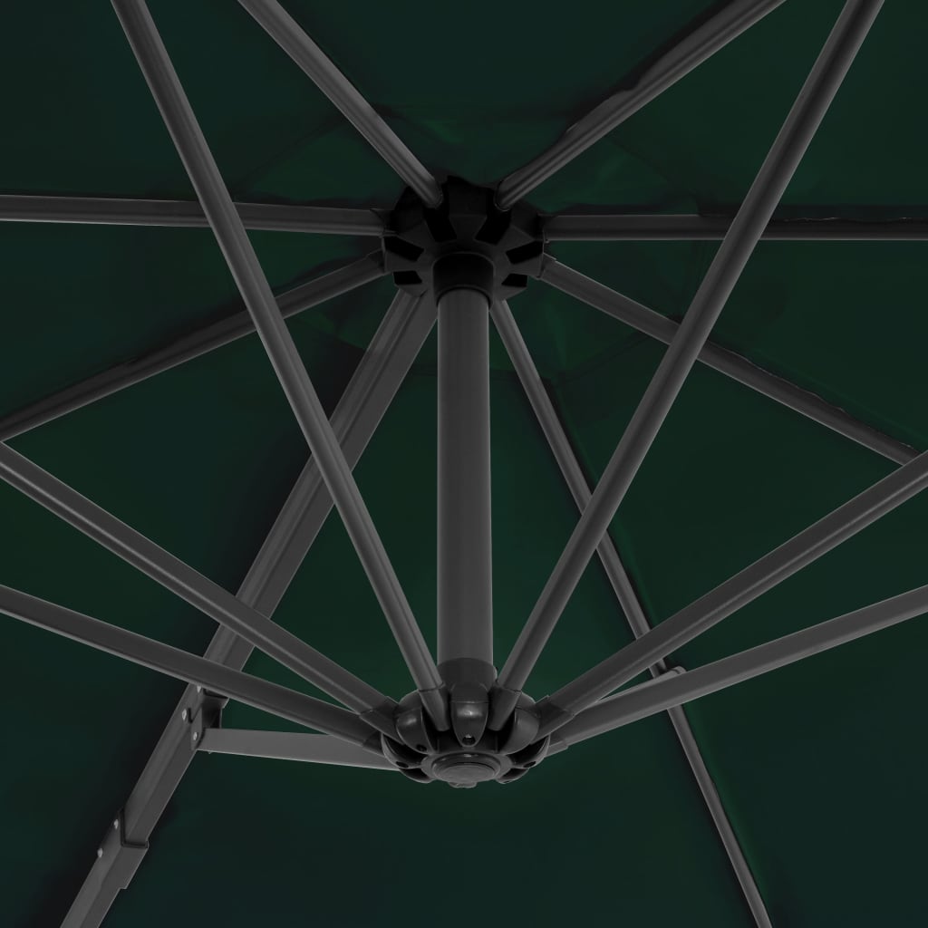 Zweefparasol met aluminium paal 300 cm groen