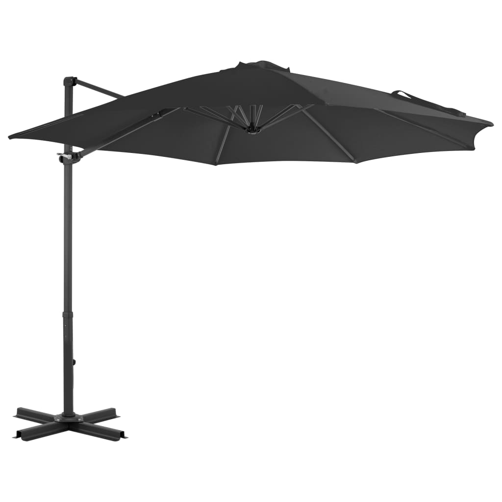 Zweefparasol met aluminium paal 300 cm antracietkleurig