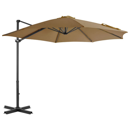 Zweefparasol met aluminium paal 300 cm taupe