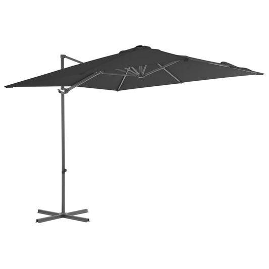 Zweefparasol met stalen paal 250x250 cm antracietkleurig