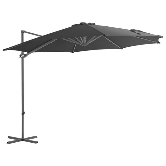 Zweefparasol met stalen paal 300 cm antraciet