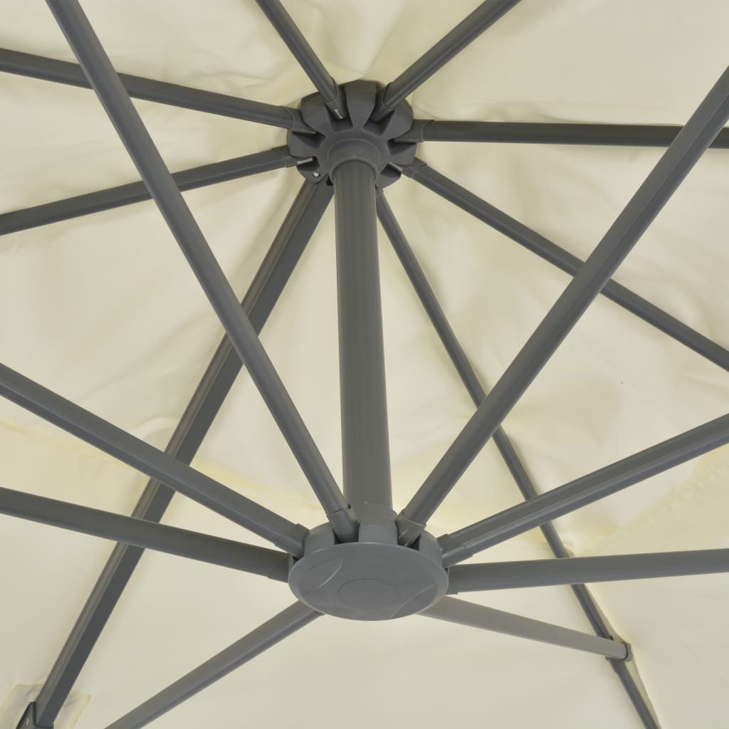 Zweefparasol met aluminium paal 400x300 cm zandkleurig