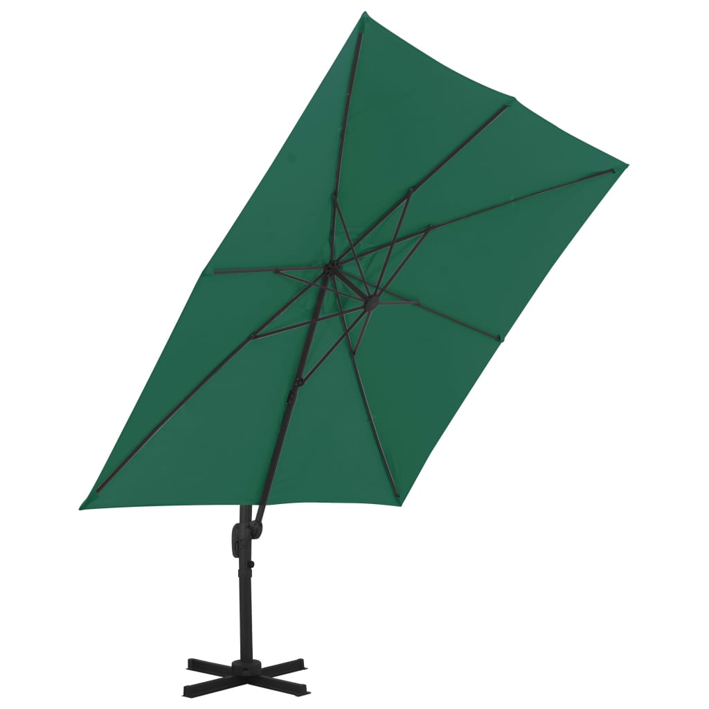 Zweefparasol met aluminium paal 300x300 cm groen