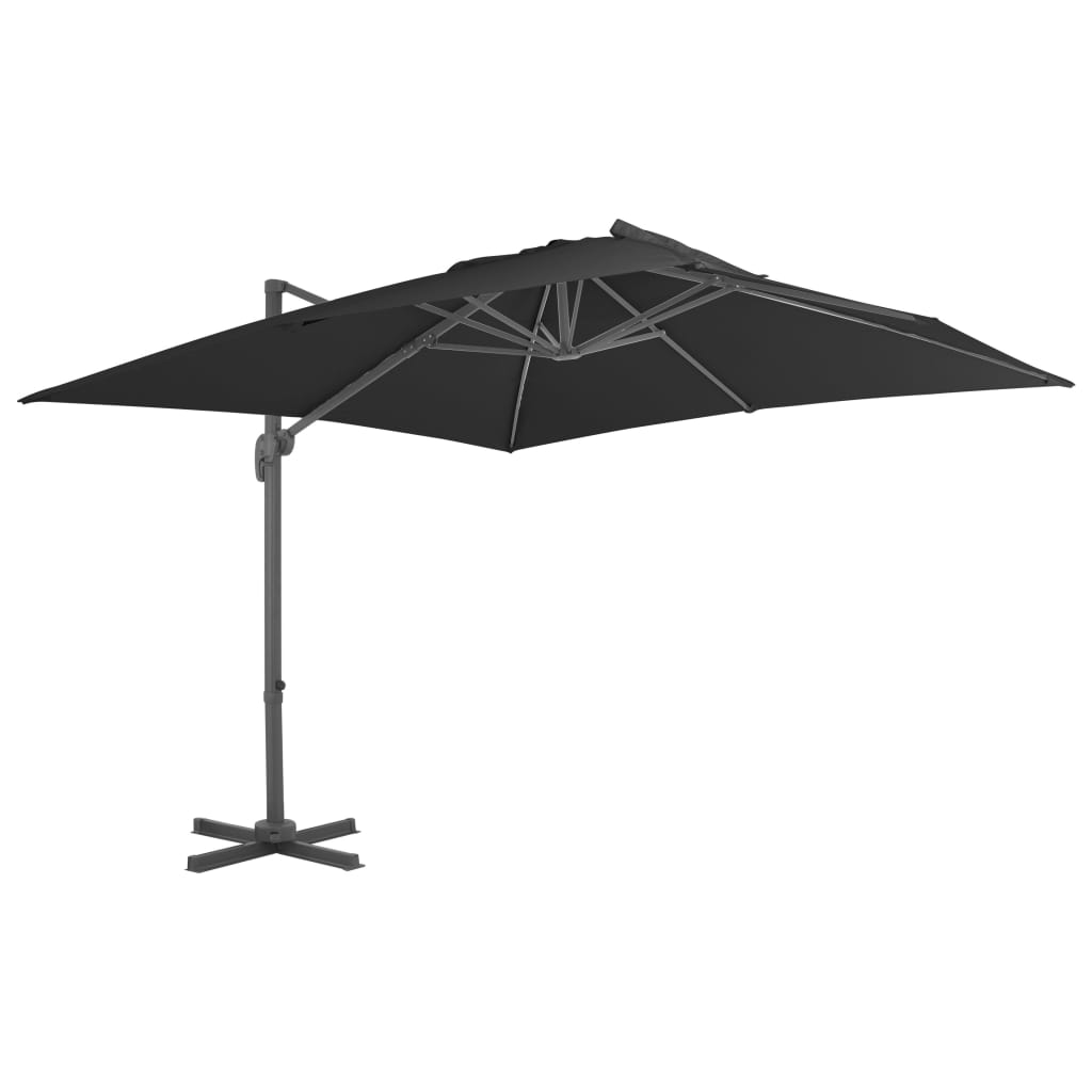 Zweefparasol met aluminium paal 300x300 cm antracietkleurig