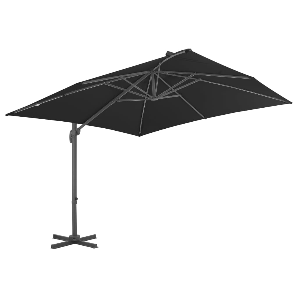 Zweefparasol met aluminium paal 300x300 cm antracietkleurig