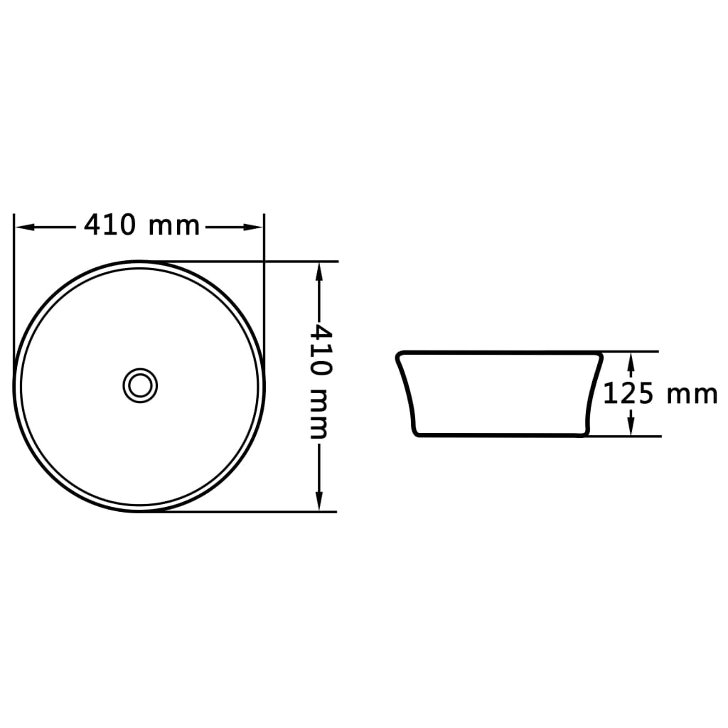 Wastafel 41x12,5 cm keramiek wit