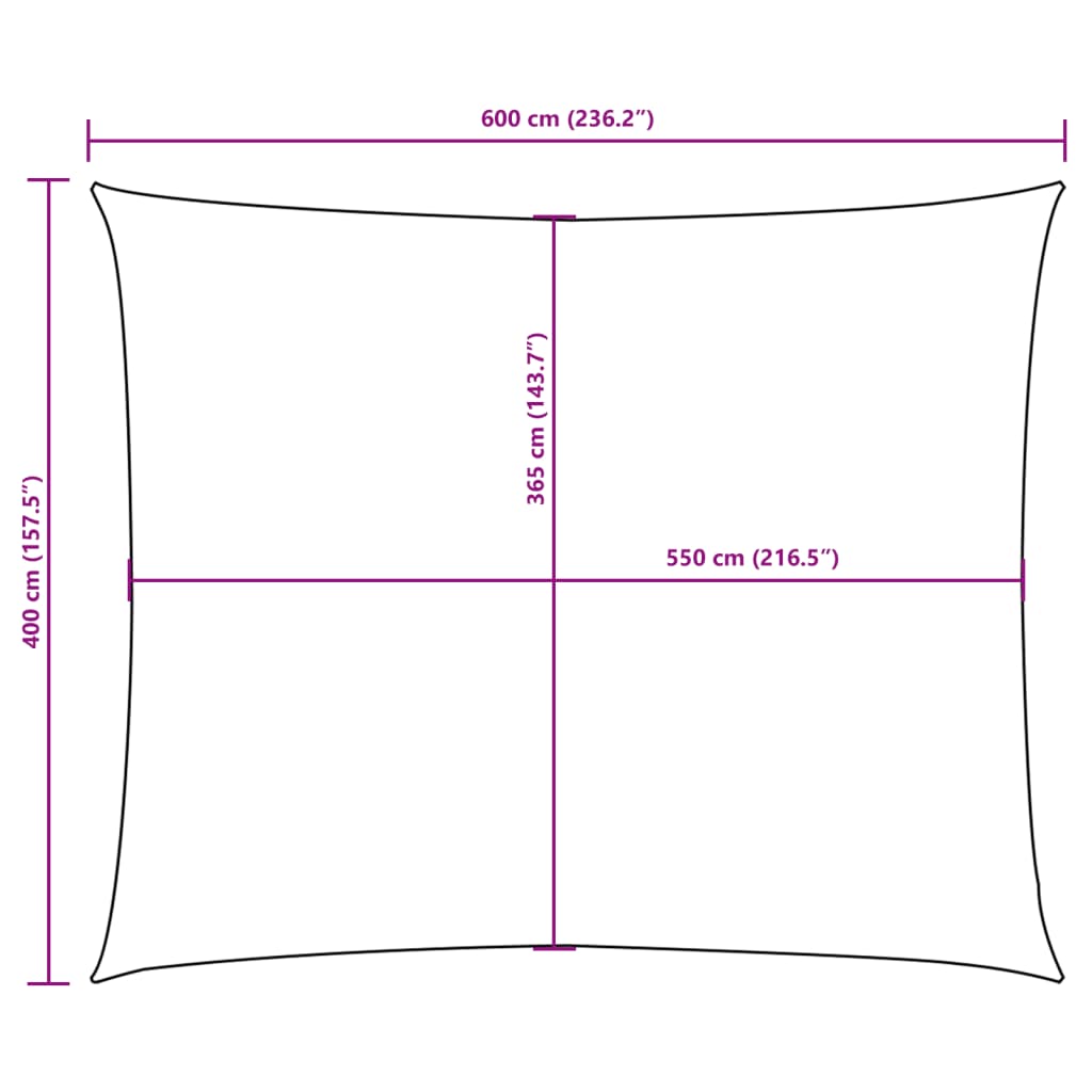 Zonnescherm rechthoekig 4x6 m oxford stof terracottakleur