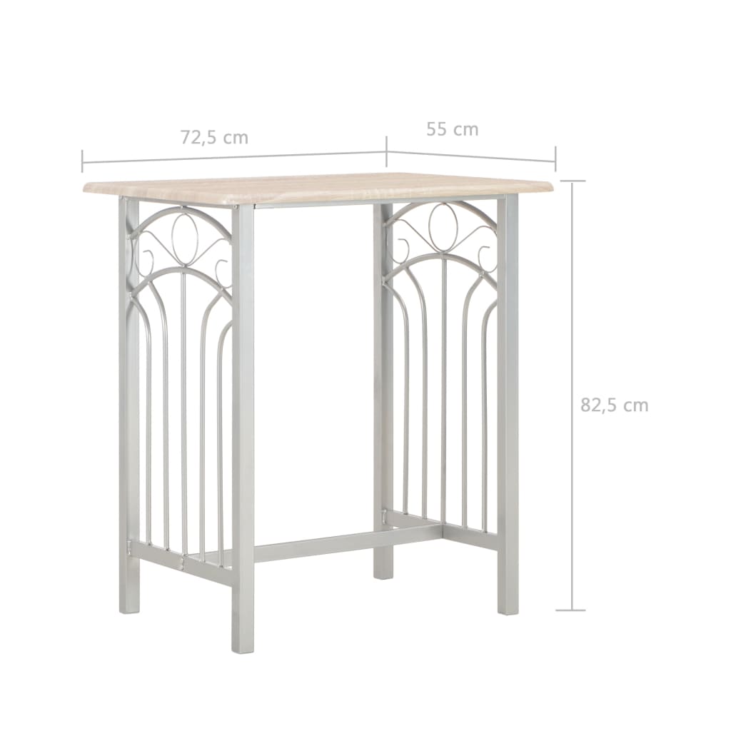 3-delige Barset hout en staal