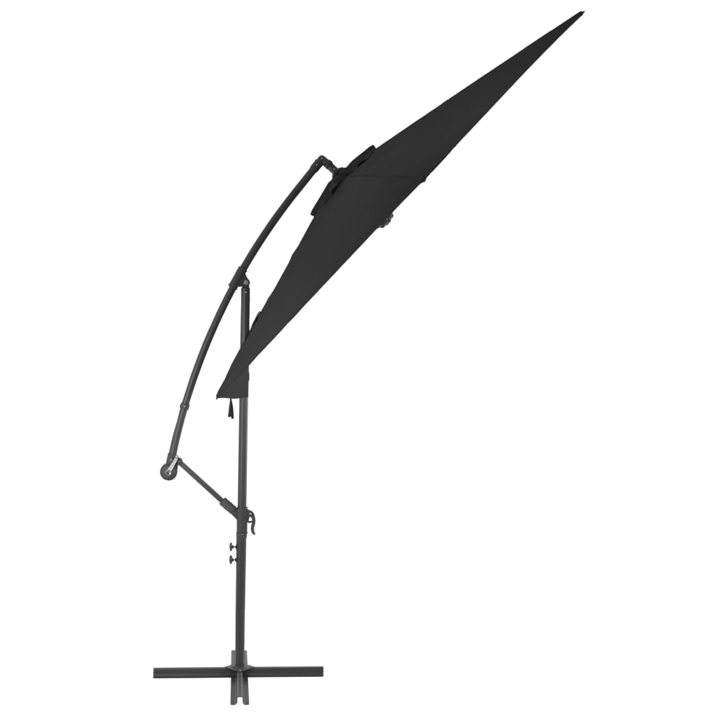 Zweefparasol met aluminium paal 300 cm zwart