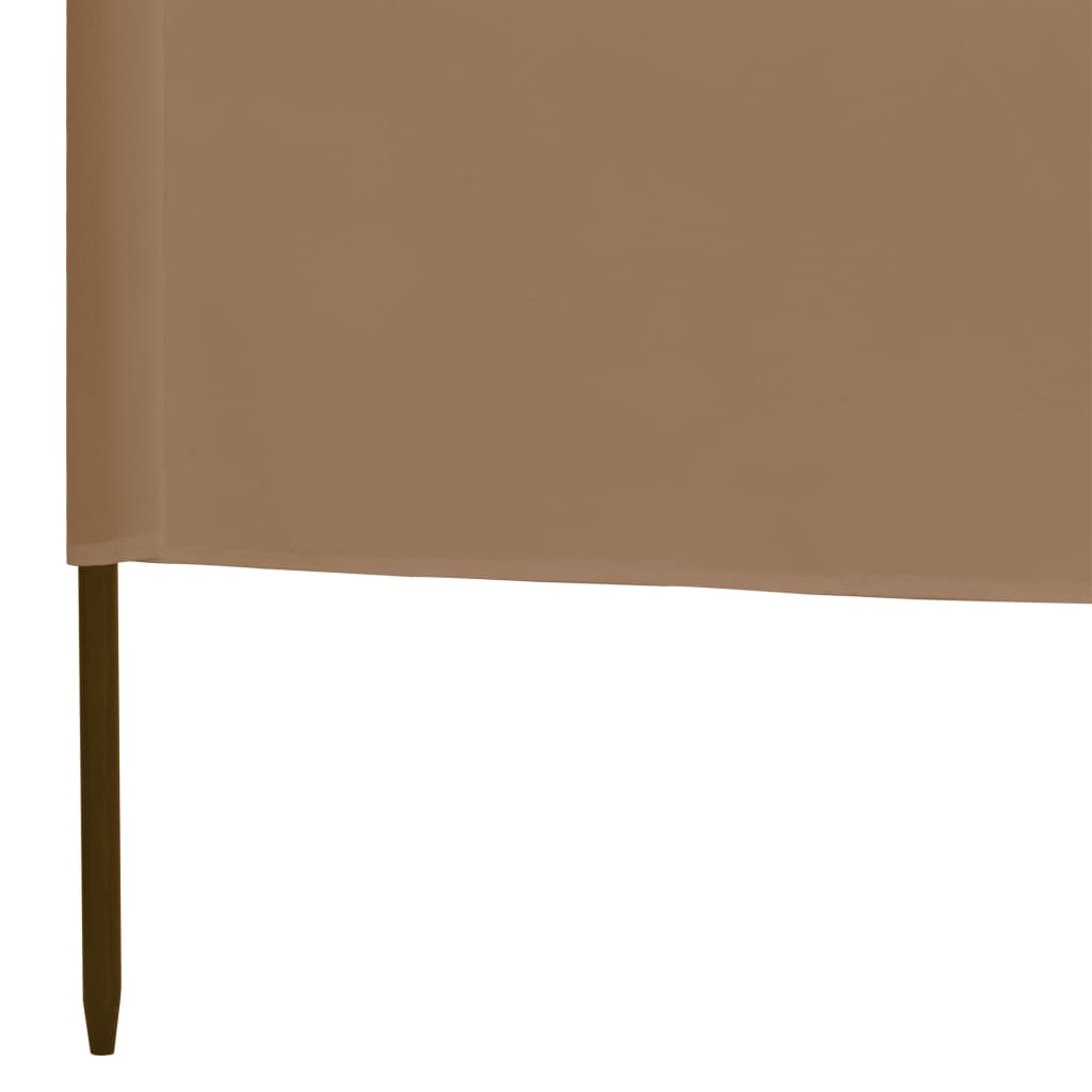 Windscherm 3-panelen 400x80 cm stof taupe