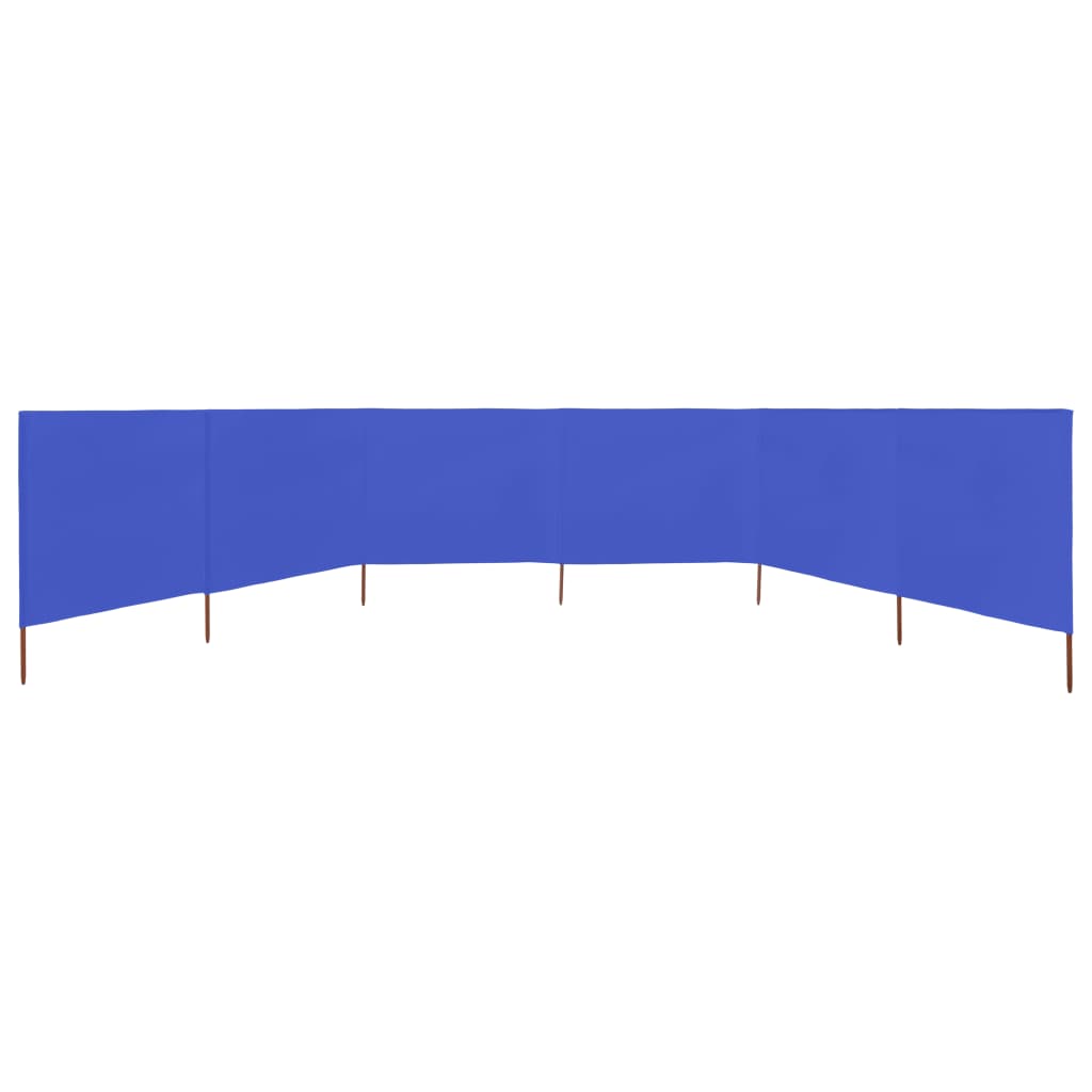 Windscherm 6-panelen 800x80 cm stof azuurblauw