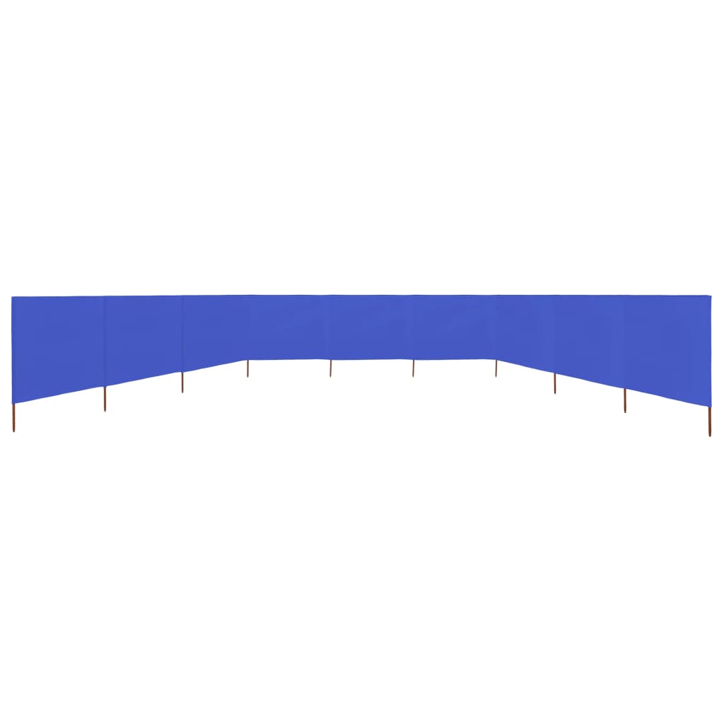 Windscherm 9-panelen 1200x160 cm stof azuurblauw