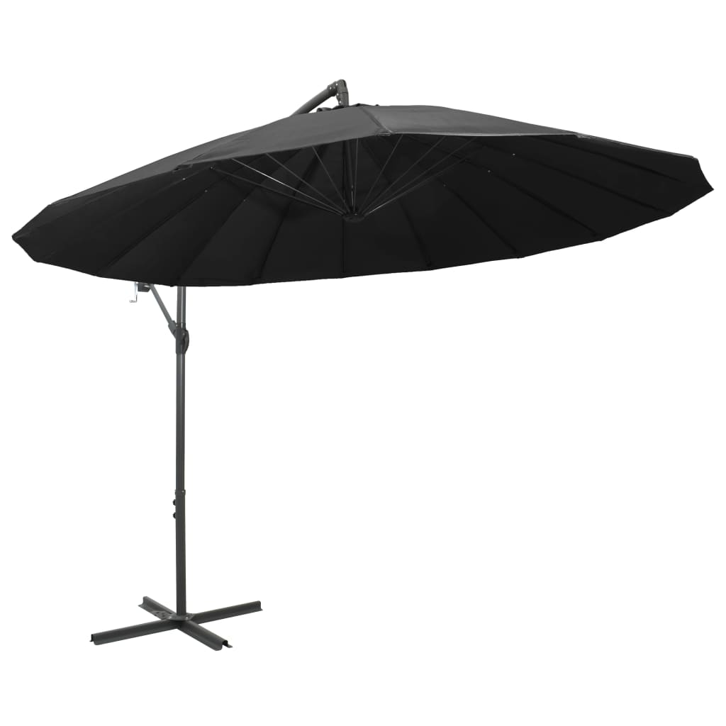 Zweefparasol met aluminium paal 3 m antraciet