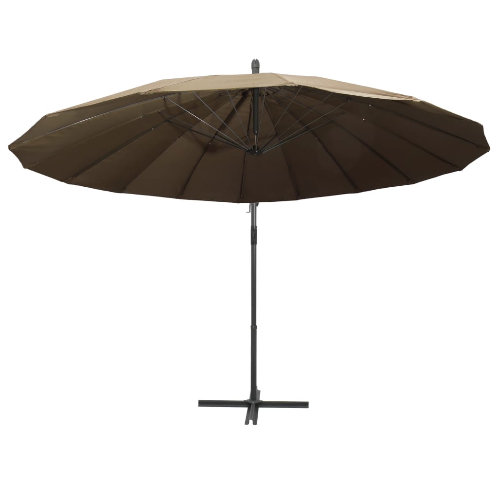 Zweefparasol met aluminium paal 3 m taupe