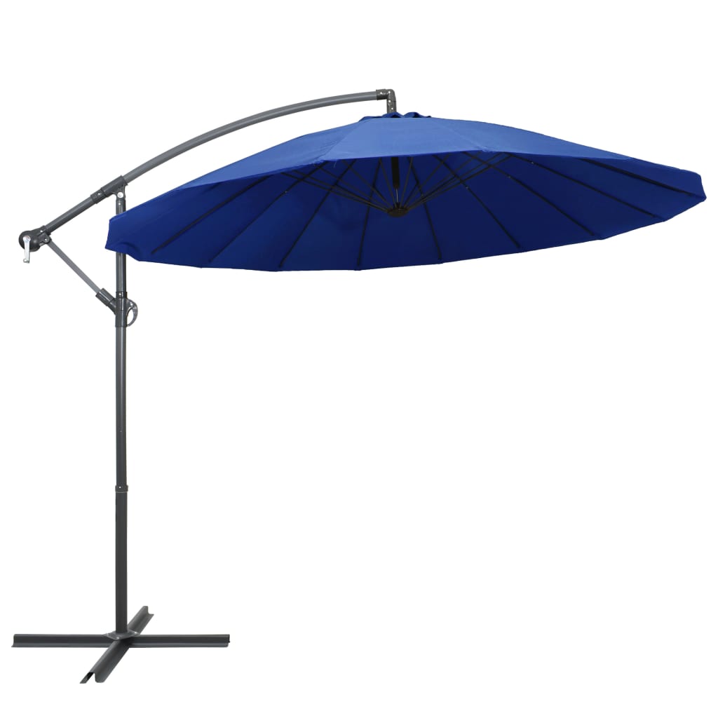 Zweefparasol met aluminium paal 3 m blauw