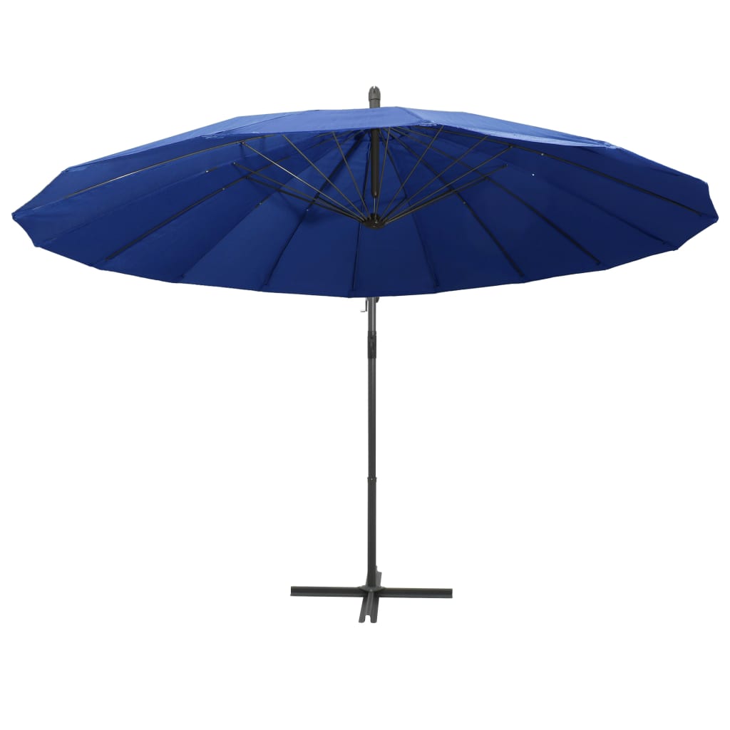 Zweefparasol met aluminium paal 3 m blauw