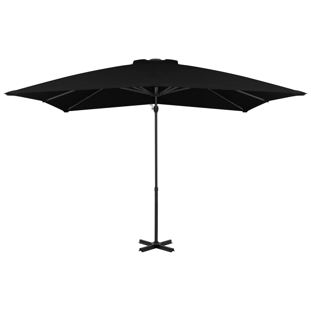 Zweefparasol met aluminium paal 250x250 cm zwart