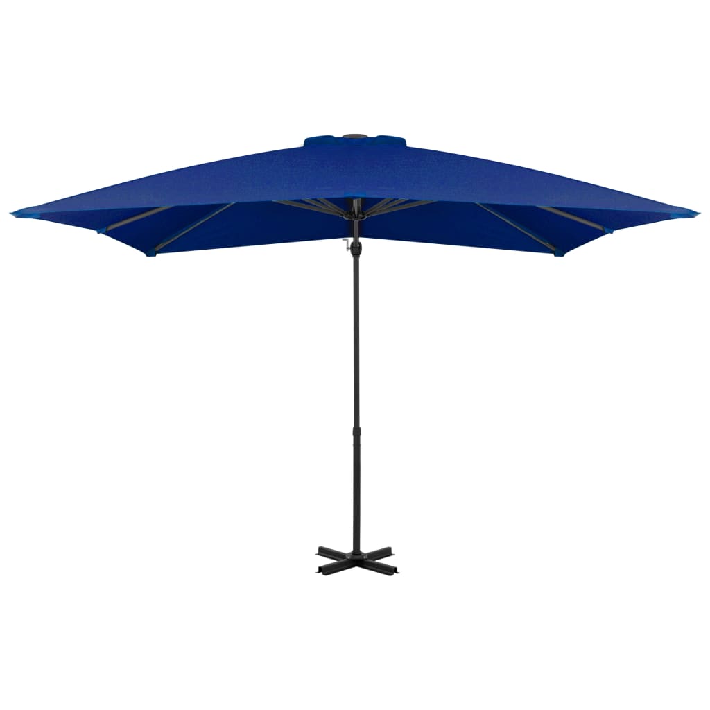 Zweefparasol met aluminium paal 250x250 cm azuurblauw