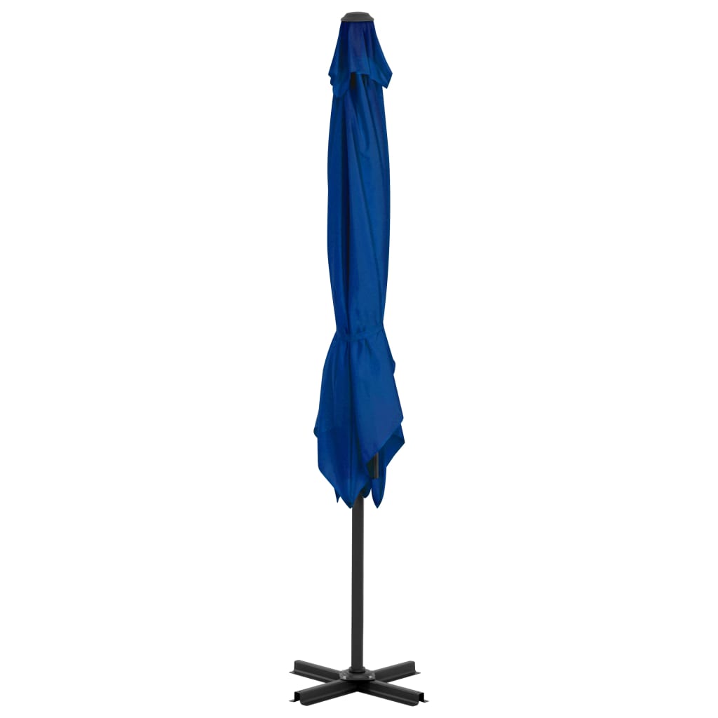 Zweefparasol met aluminium paal 250x250 cm azuurblauw