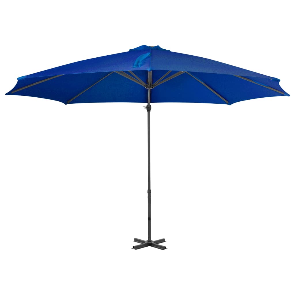 Zweefparasol met aluminium paal 300 cm azuurblauw