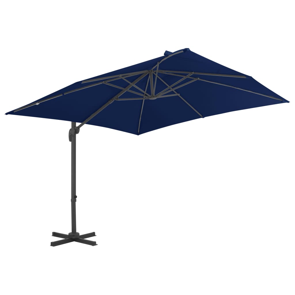 Zweefparasol met aluminium paal 3x3 m azuurblauw