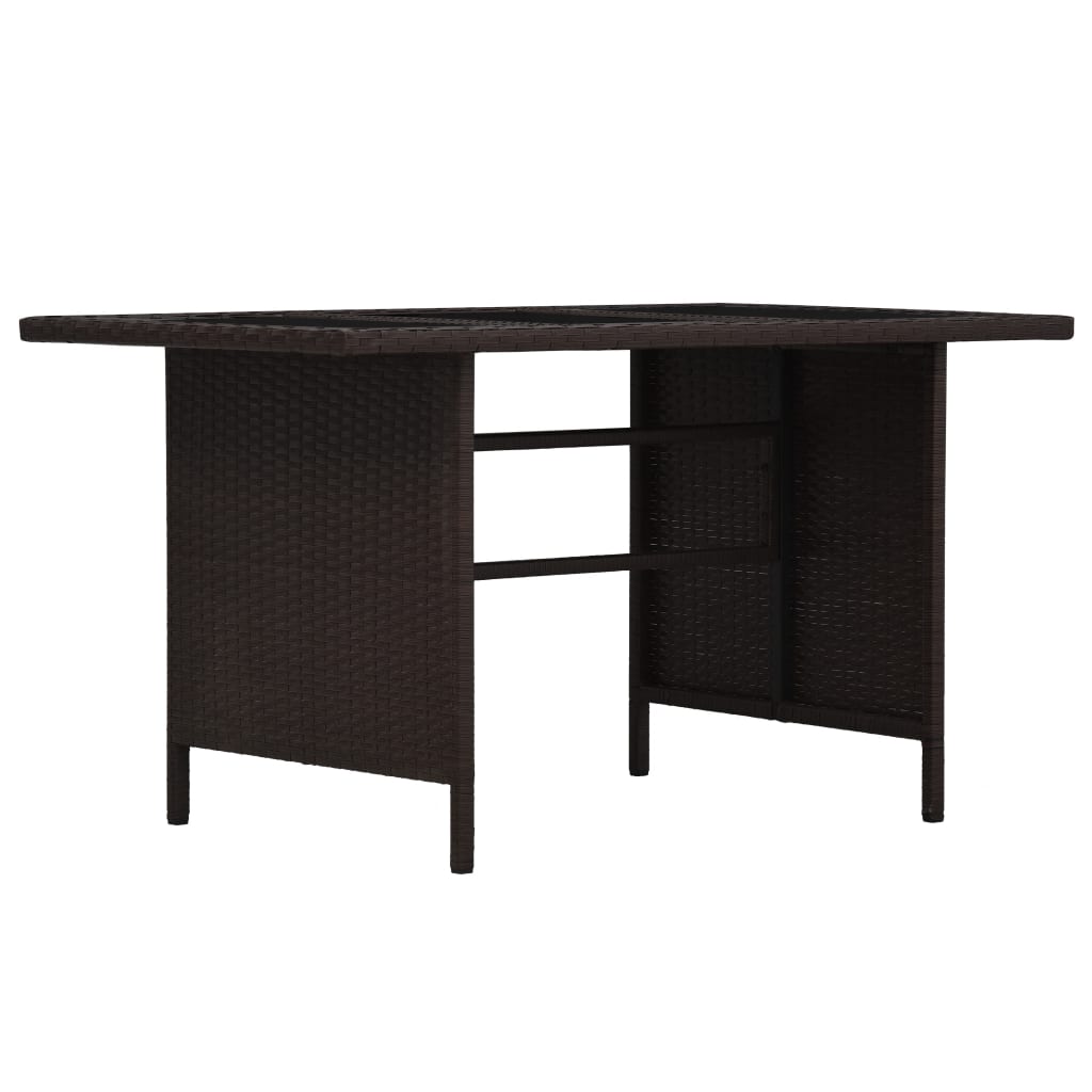 3-delige Loungeset met kussens poly rattan bruin