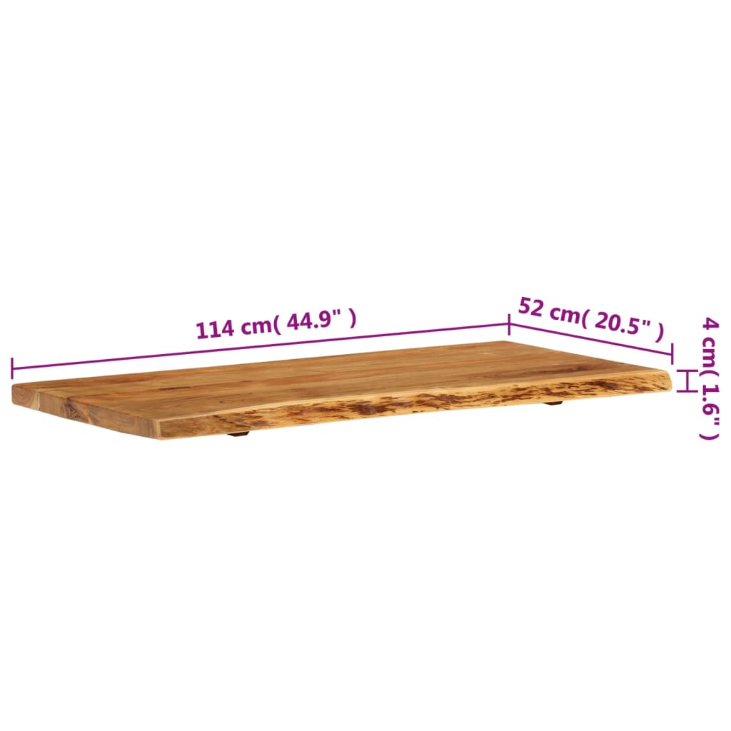 Wastafelblad 114x52x4 cm massief acaciahout