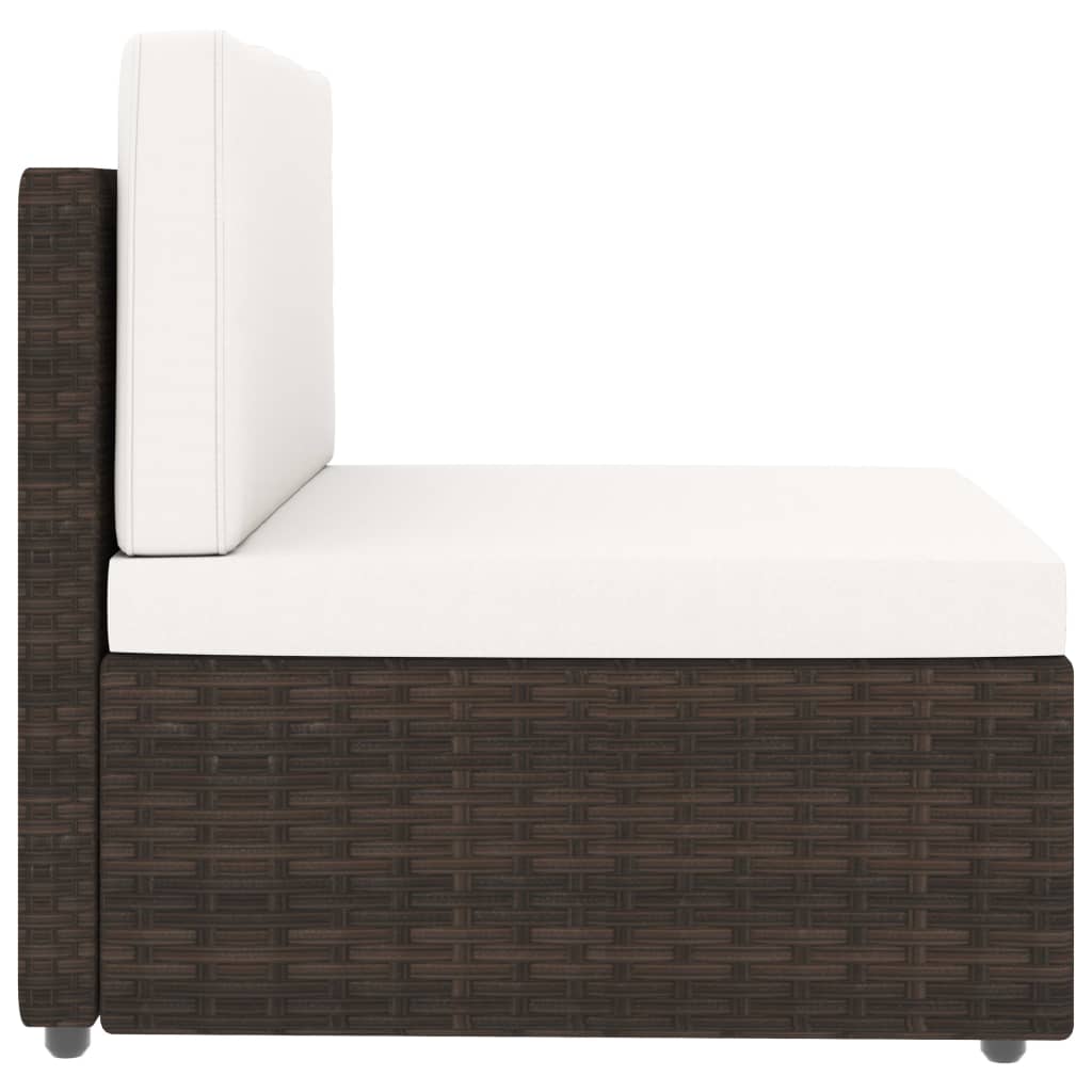 2-delige Loungeset poly rattan bruin