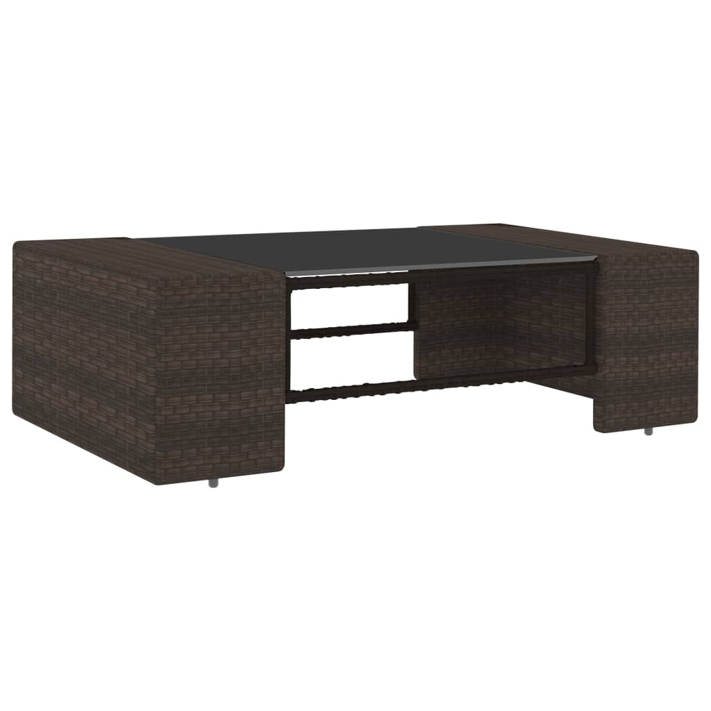 2-delige Loungeset poly rattan bruin