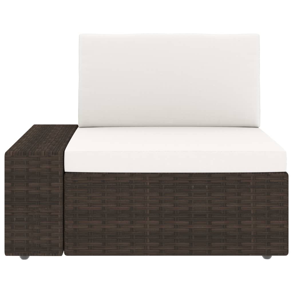 3-delige Loungeset poly rattan bruin