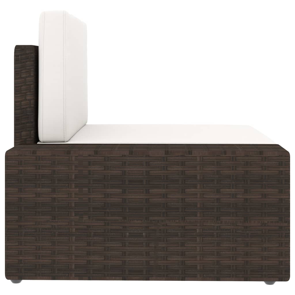 3-delige Loungeset poly rattan bruin