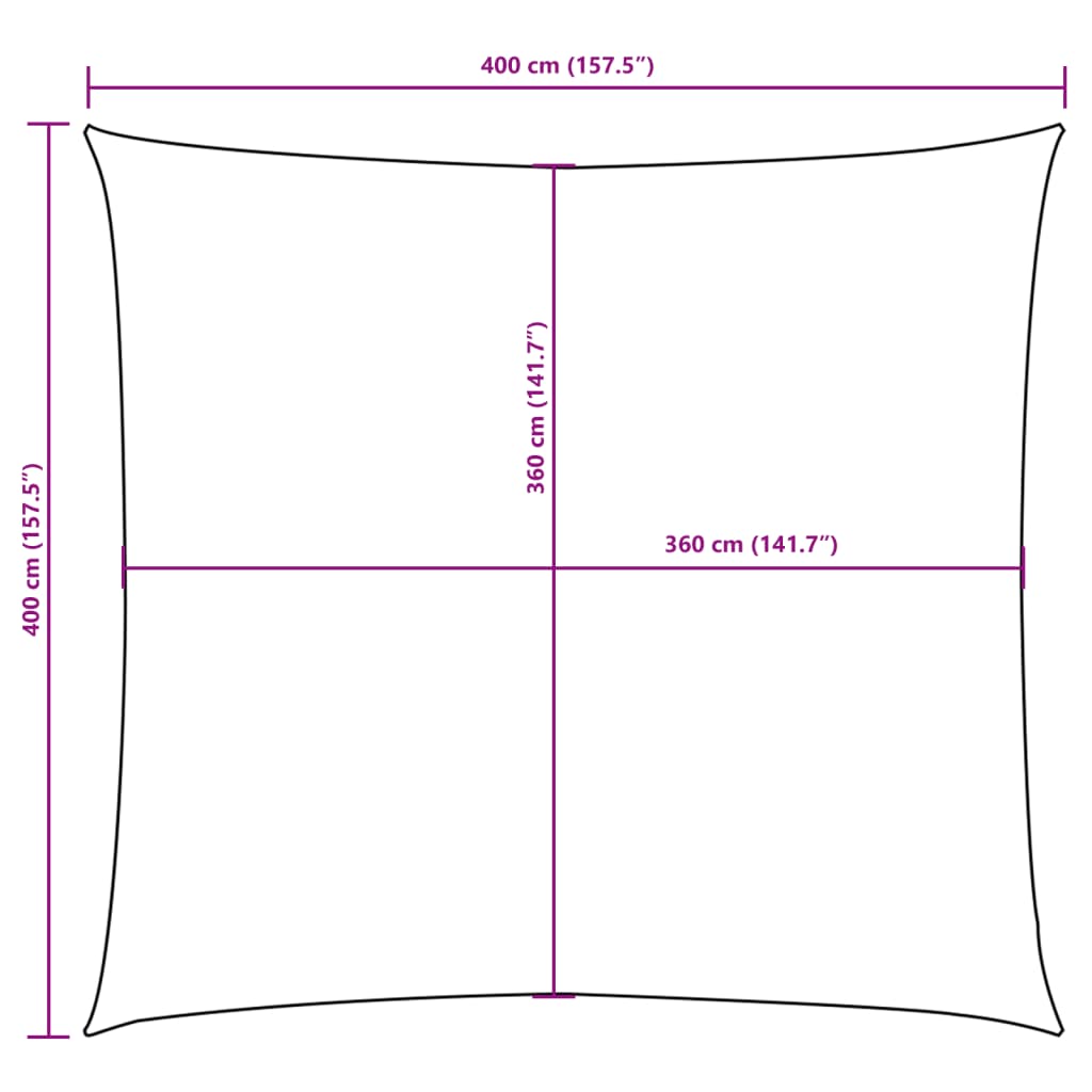 Zonnescherm vierkant 4x4 m oxford stof antracietkleurig