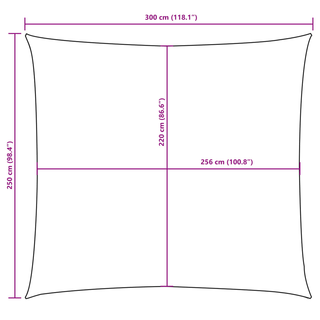 Zonnescherm rechthoekig 2,5x3 m oxford stof antracietkleurig