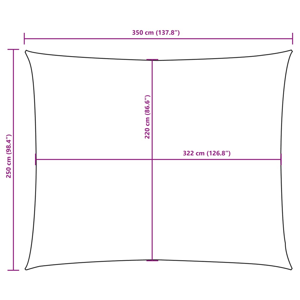 Zonnescherm rechthoekig 2,5x3,5 m oxford stof antracietkleurig