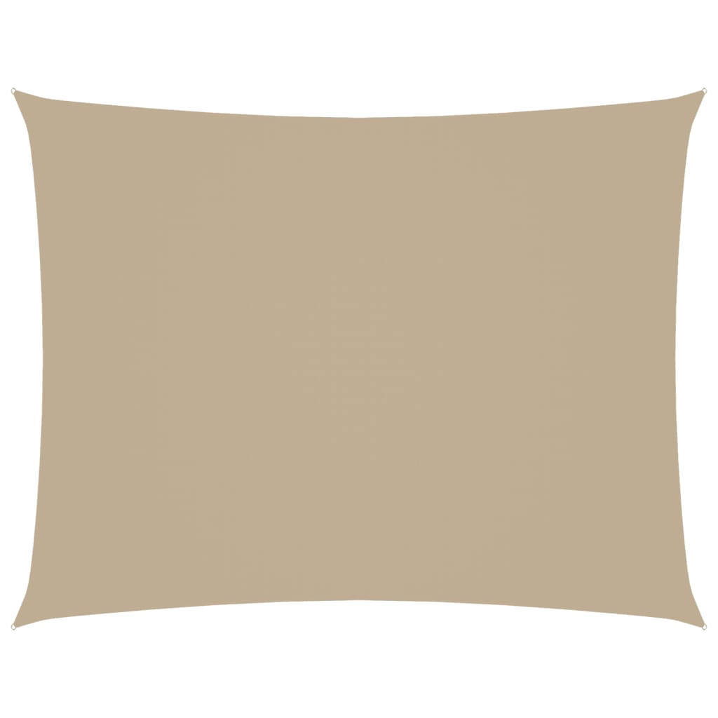 Zonnescherm rechthoekig 3,5x4,5 m oxford stof beige