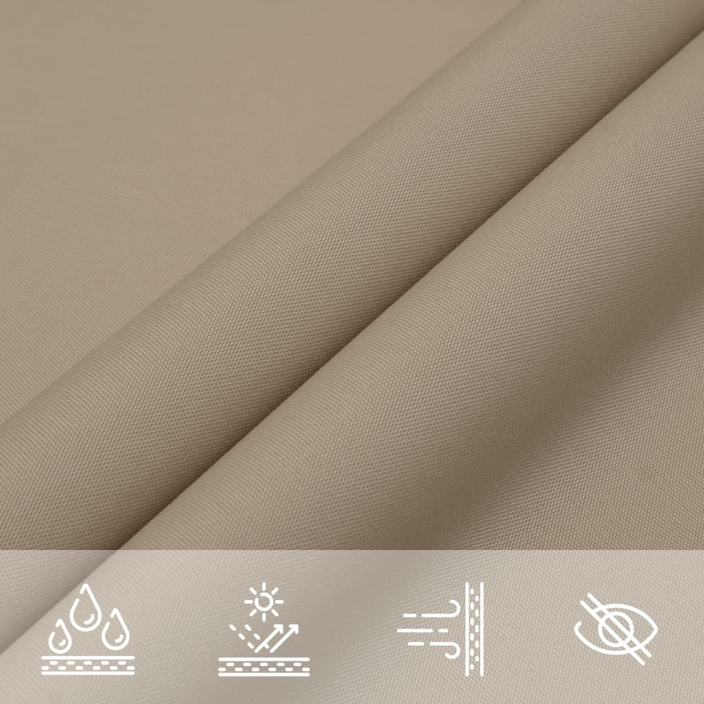 Zonnescherm vierkant 3,6x3,6 m oxford stof taupe