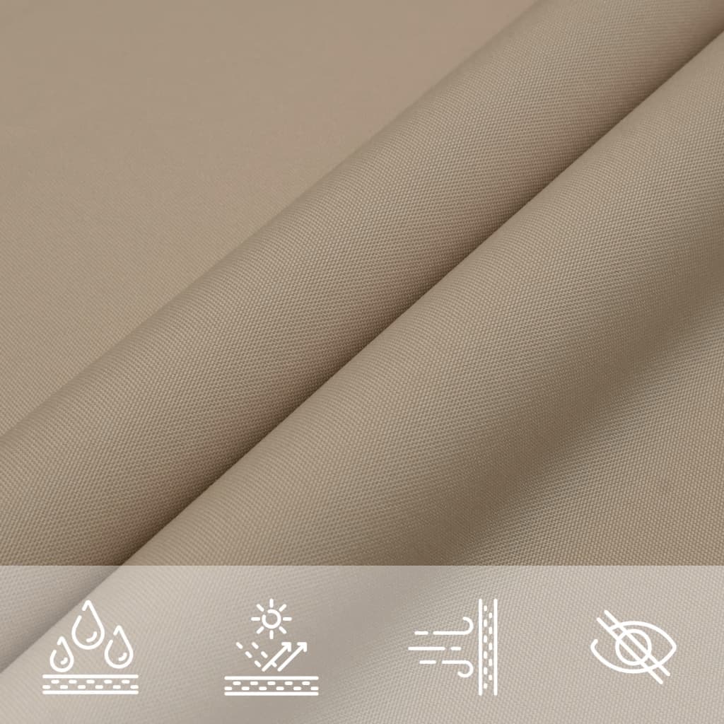 Zonnescherm vierkant 4,5x4,5 m oxford stof taupe