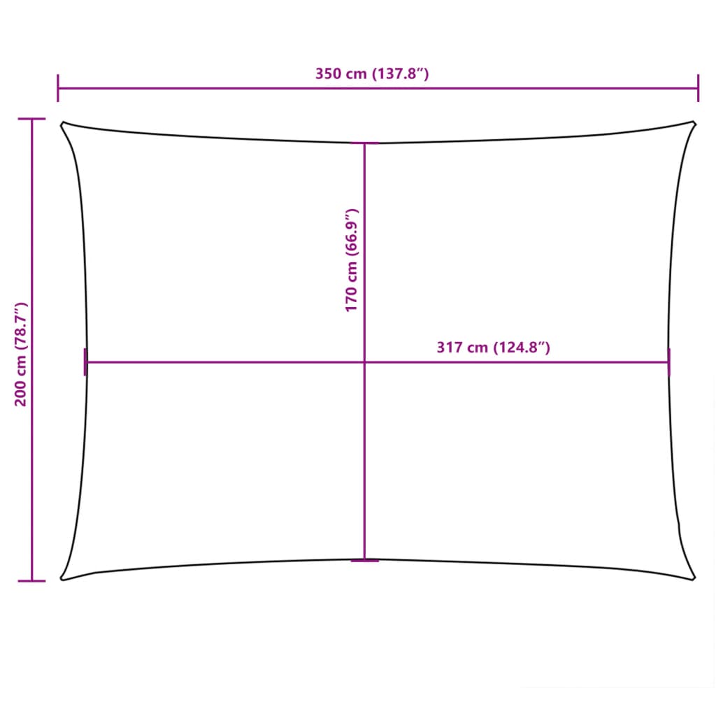 Zonnescherm rechthoekig 2x3,5 m oxford stof taupe